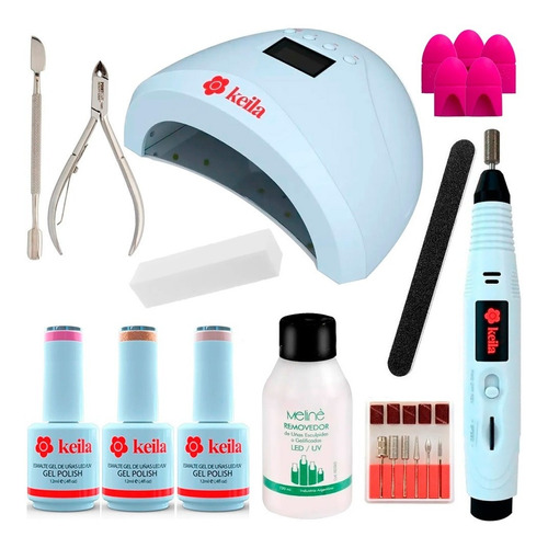 Kit Manicura Profesional Cabina Uv Led 48w Torno De Uñas 