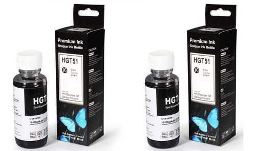 2 Botella Tinta Compatible Hp Gt51/gt53 Negro 5820 115 315 4