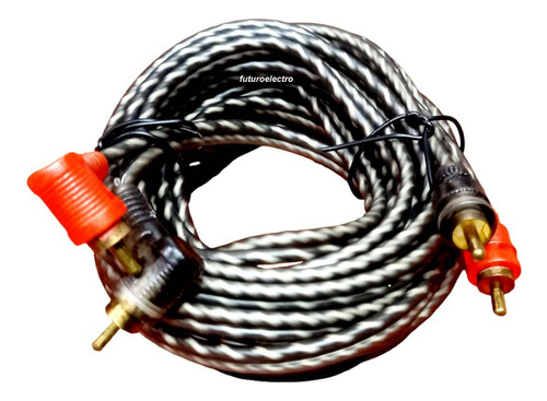 Cable De Amplificador Para Auto 2x2 Rca 5mt Alta Calidad