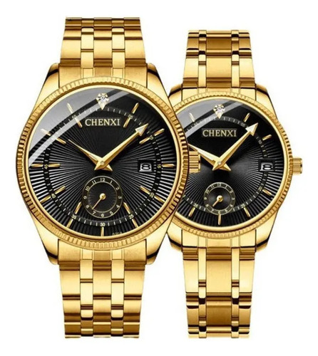 Reloj Chenxi Con Calendario, Luminoso, Casual, Para Pareja,