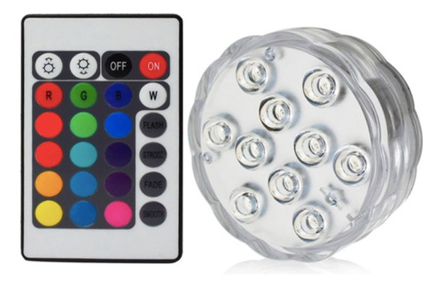  Luces Led Piscina Sumergibles 13 Led Control Remoto