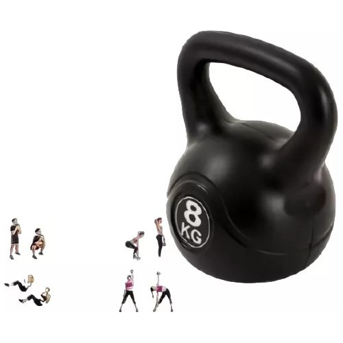 Mancuerna Pesa Rusa Kettlebell 8kg Sportiva Encauchetada Gym