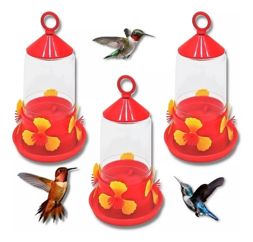 Bebedero Comedero Colibri/picaflor/pajaros Aves Jardin X 3un