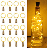 Pack 20 Luces Led Con Corcho Para Botella Decoración