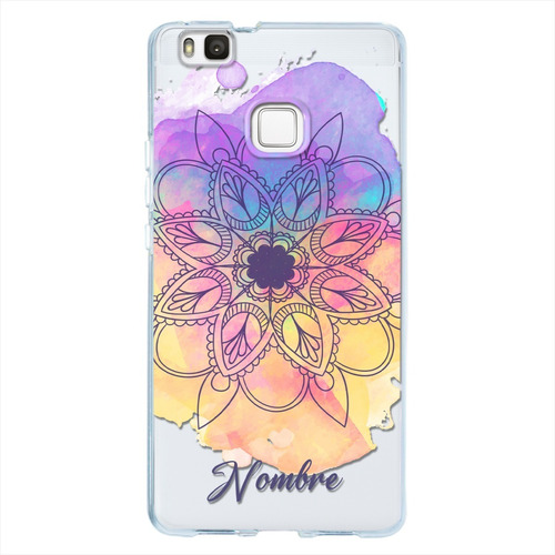 Funda Huawei Antigolpes Mandalas Personalizada Con Nombre