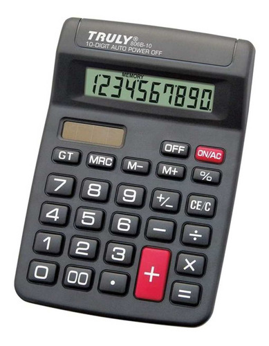 Calculadora De Mesa Trully 10dig.preta Mod.806b-10 Procalc