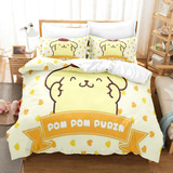 Juego De Ropa De Cama Niños Pom Pom Purin Con Dibujos Anime