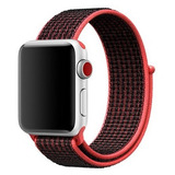 Malla Fucsia Y Negro Compatible Apple Watch Serie 6 De 40mm 