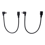 2 Cables Usb Hembra A Mini Usb 90 Grados 23 Cm