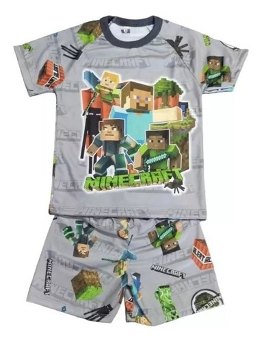 Pijama Conjunto Remera Y Short Roblox Varios Diseños Unisex