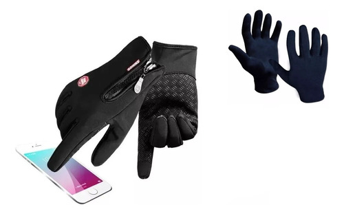 Guante Invierno Neoprene + Primera Piel Motos Coyote