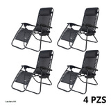 Sillas Reclinables Camastros Gravedad Cero Set 4 Piezas