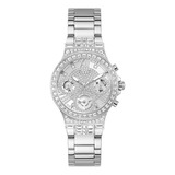 Reloj Mujer Guess Gw0320l1 Cuarzo Pulso Plateado En Acero