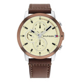 Reloj Tommy Hilfiger Para Hombre De Cuero 1792053