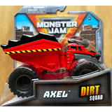 Monster Jam Axel Dirt Squad Camiones Excavadores Dragon Color Rojo