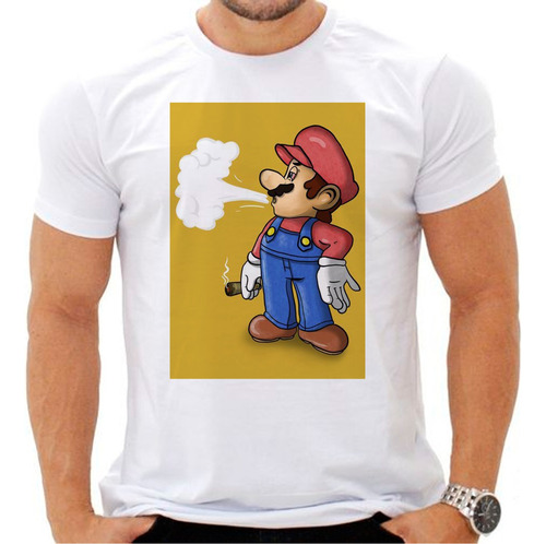 Camiseta Mario Bros Marijuana Thc 420 Maconha Erva Chá M30