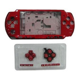 Carcasa Compatible Con Psp 3000 Rojo Con Botones