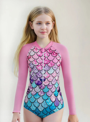 Traje De Baño Para Niñas Trajes De Baño De Manga Larga
