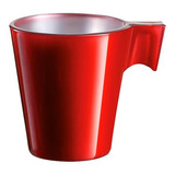 Set X6 Tazas Cafe Pocillo Nespresso Flashy Roja Luminarc