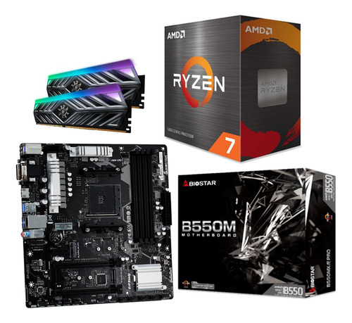 Kit Upgrade Gamer Amd Ryzen 7 5700x + B550 + 16gb Memória