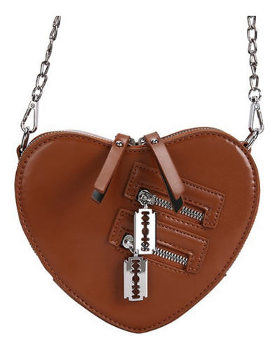 Gothic Heart Blade Zip Bag Bolso Crossbody De Mujer