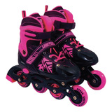 Patins Inline Roller Semi Profissional Base Alumínio Abec 7