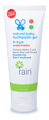 Rain Natural Baby - Pasta De Dientes Sin Fluor Para Ninos, S