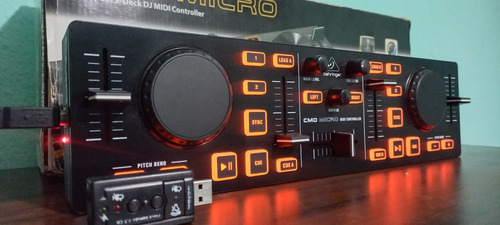 Controlador Dj Behringer Cmd Micro Negro De 2 Canales 