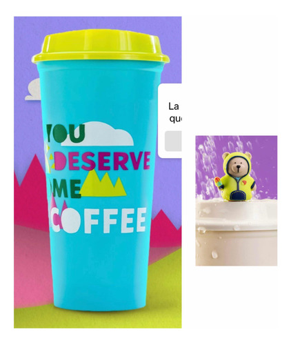 Vaso Starbucks Venti Reusable + Oso Stopper Tapon Originales