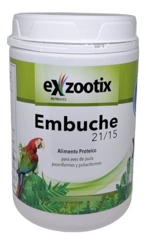 Pasta De Embuche Aves Loros Cotorra Exzootix 21/15 X 500 Gr