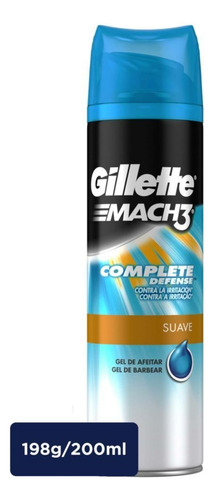 Gillette Gel De Afeitar Mach3 Complete Defense Suave 198 G