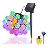 Guirnalda 30 Luces Exterior Led Solar Navidad Decoracion 6,3