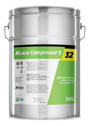 Aceite Compresor Sintético Tornillo Kixx Compressor S32-20l
