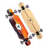 Longboard Traxart Drop-through Huler 34 Fa-094 Cor Laranja