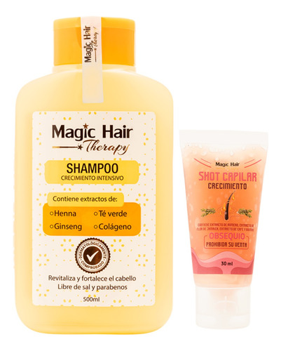 Shampoo Extractos Naturales Cabello Crecer Magic Hair