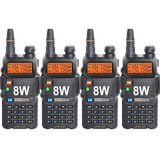 Kit X 4 Handy Baofeng Uv5r 8w Bibanda Radio Walkie Vhf Uhf