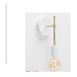 Aplique De Pared Vintage Nordico Bronce Y Blanco 1 Luz