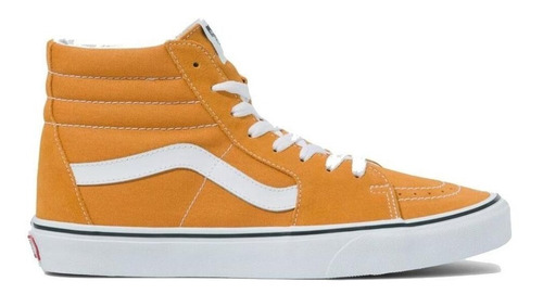 Vans Sk8 Hi Tenis Urbanos Mujer Casual Gamuza Naranja Orange