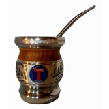 Mate Madera Algarrobo Aluminio Tigre Con Bombilla Acero