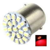 Kit 4 Lâmpadas 1157 22 Led Vermelha -2 Polos  12 Volts