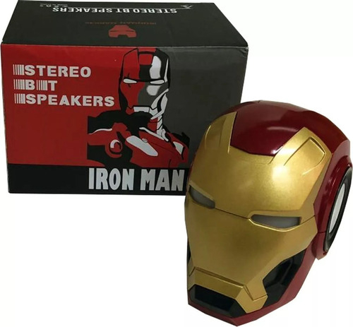 Bocina Iron Man Recargable Bluetooth Radio Fm Micro Sd 