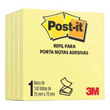 Blocos Adesivo Post-it Amarelo 3m- 400 Folhas 76mm X 76mm