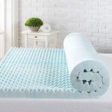 Zinus 3 Inch Swirl Gel Cooling Memory Foam Colchón Topper / 