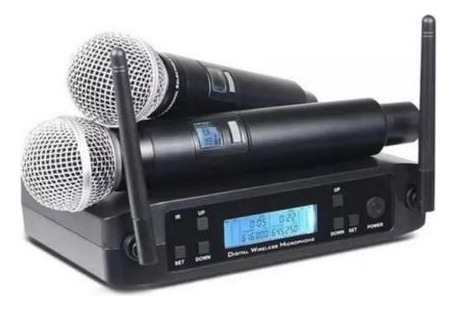 Microfone Sem Fio Duplo Glxd4 Beta 58a Profissional Top 