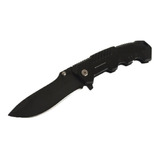 Cuchillo Plegable De Bolsillo Navaja Negra Metalica Acero Color Negro