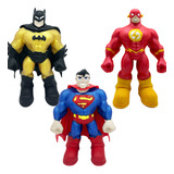 3pack Muñeco  Elastico Dc  Coleccion Batman Superman Flash