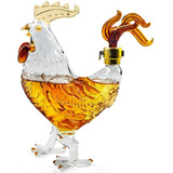 Auckyeer Rooster Whiskey Decanter 1000ml Vaso Con Tapa, Deca