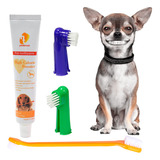 Kit Para Perros Y Gatos Dental Pasta Cepillo Antisarro Sabor