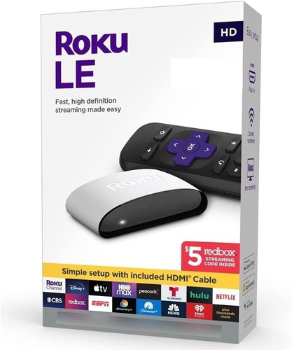 Roku Le Hd Streaming Player + Hdmi Y Control Remoto 2022