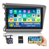 (132g) Para Radio Honda Civic Android 13 2012-2015, Roinvou 